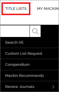 Title Lists | Mackin Help