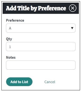 Prioritize Titles – Mackin Help
