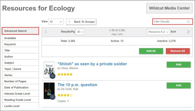 Add or Remove Group Resources – Mackin Help