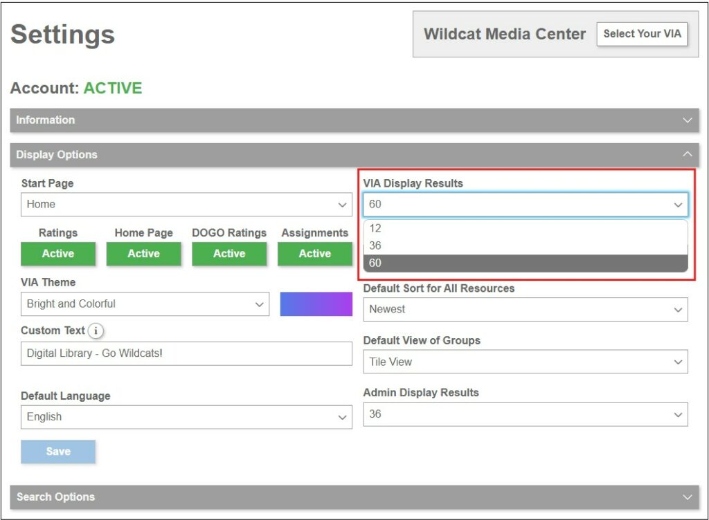 Set Default Number of Titles Displayed – Mackin Help