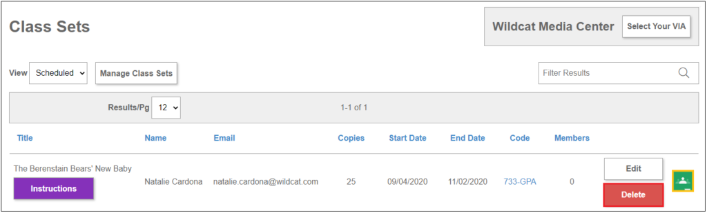 Edit or Delete Class Set – Mackin Help